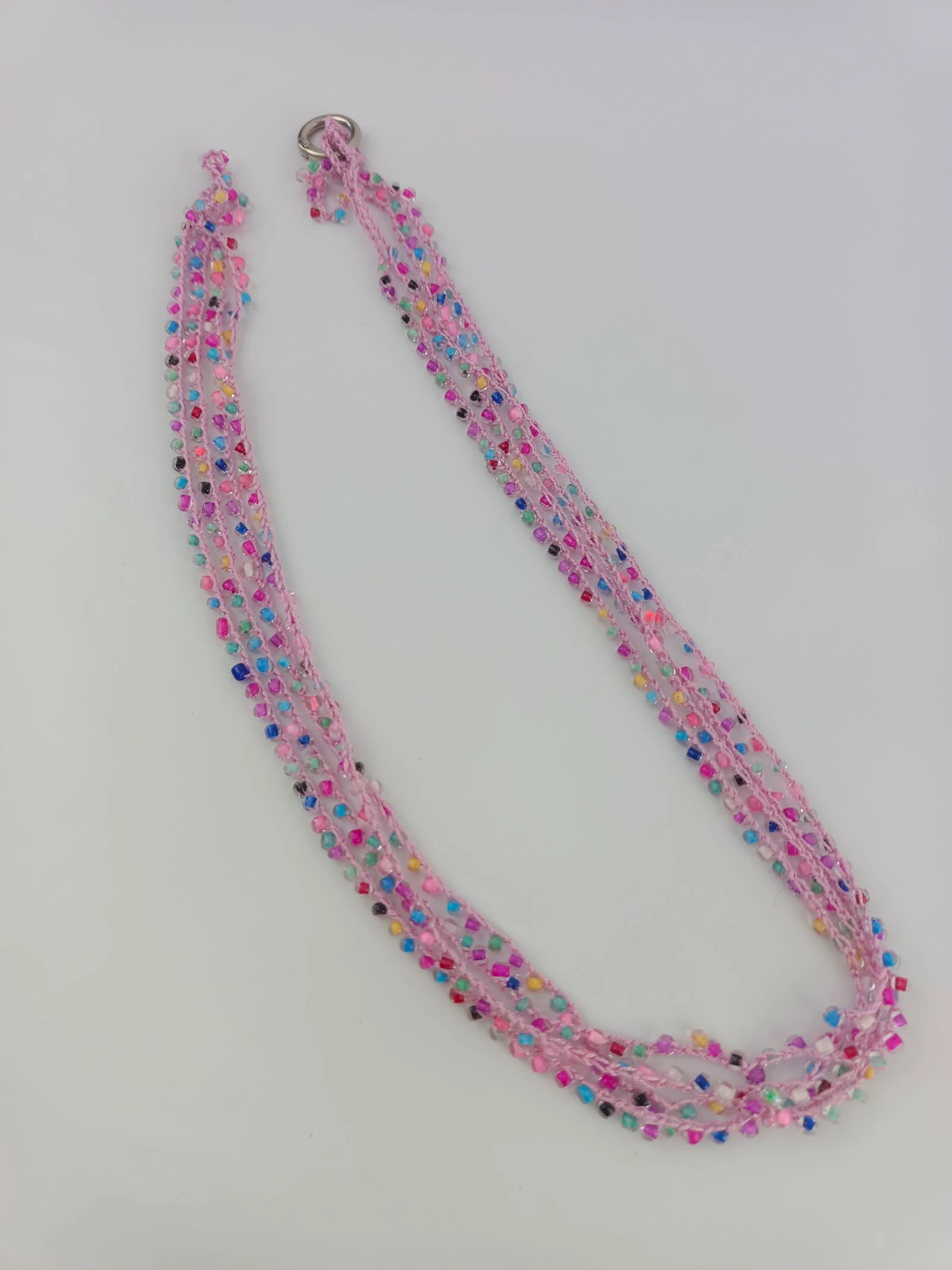 Lange ketting in roze tint – photo 2